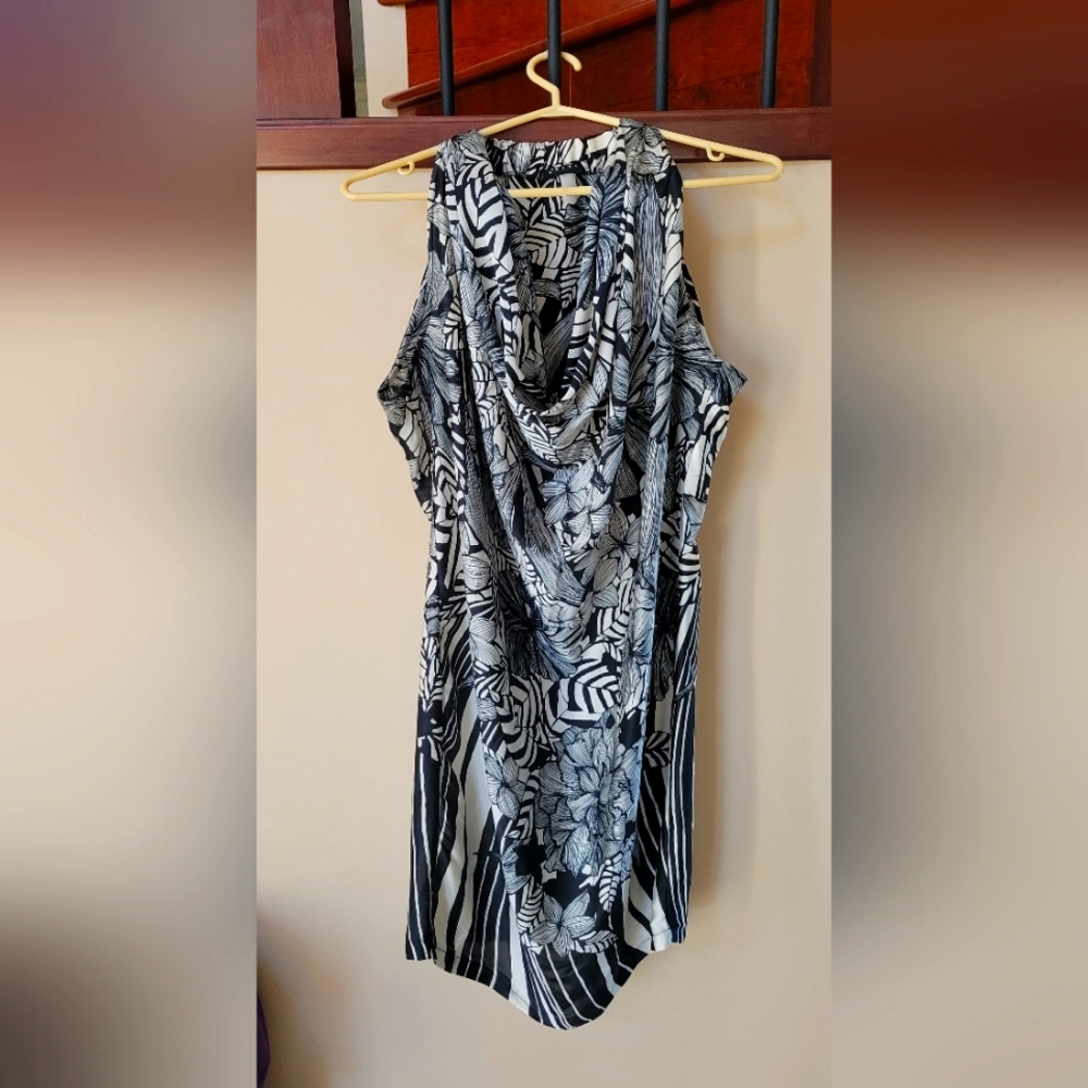 Sisley Dress, Black and White, Size S